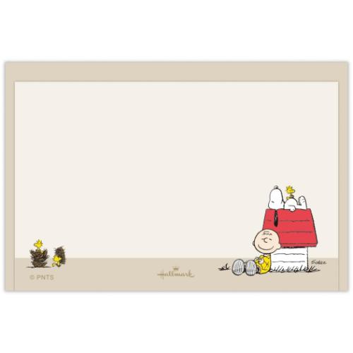 メッセージカード＆封筒 ミニメッセージカードセット ピーナッツ スヌーピー Happiness is Red HOUSE 日本ホールマーク 多目的