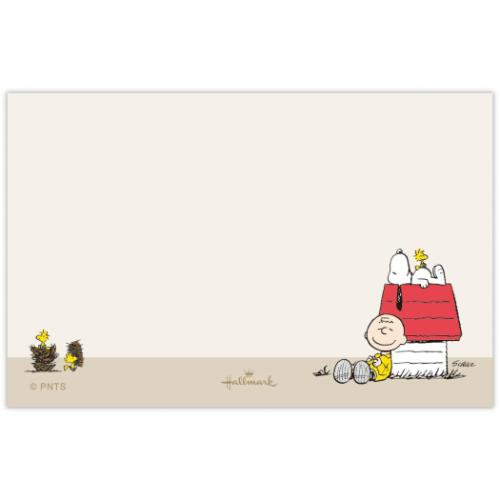 メッセージカード＆封筒 ミニメッセージカードセット ピーナッツ スヌーピー Happiness is Red HOUSE 日本ホールマーク 多目的