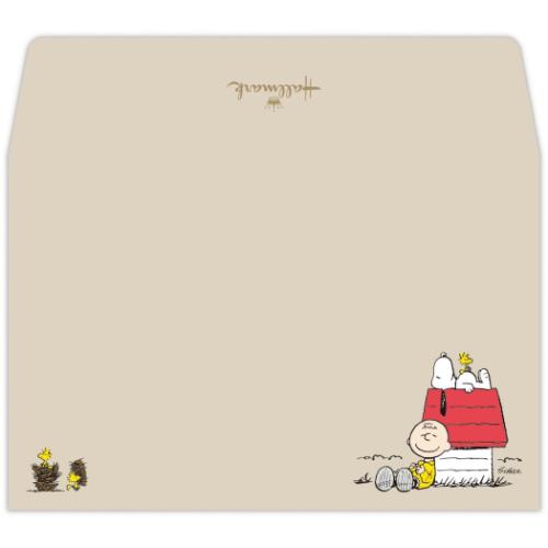 メッセージカード＆封筒 ミニメッセージカードセット ピーナッツ スヌーピー Happiness is Red HOUSE 日本ホールマーク 多目的