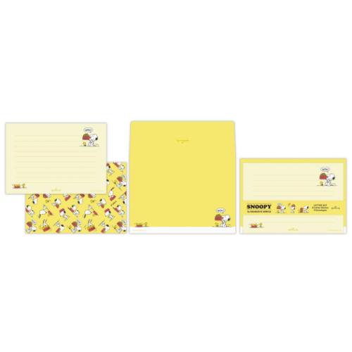 手紙セット 便箋＆封筒セット スヌーピー Happiness is Red DISH 日本ホールマーク ピーナッツ かわいい