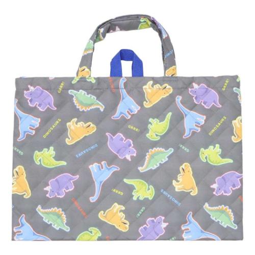 ジュニアお稽古かばん キルトレッスンバッグ 恐竜 新入学 ニシオ 新学期準備雑貨