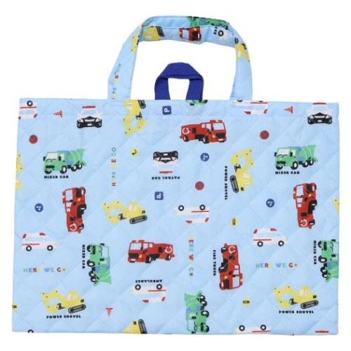 ジュニアお稽古かばん キルトレッスンバッグ 車 新入学 ニシオ