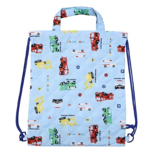体操服かばん キルトナップサック 車 新入学 ニシオ 新学期準備雑貨