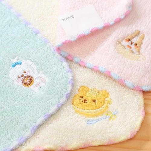 ハンドタオル ミニタオル3枚組 カフェアニマルシリーズ ニシオ 新入学 入園新学期準備雑貨