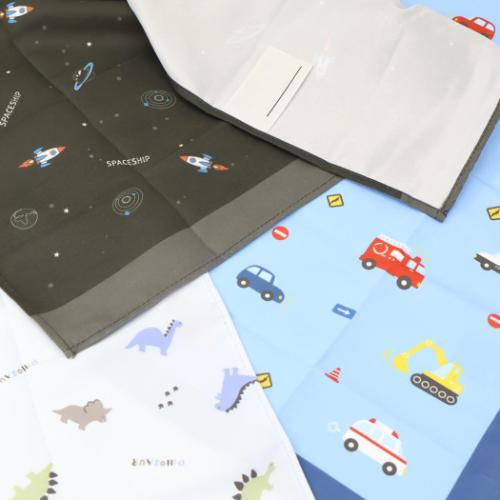 ランチーフ ランチクロス3枚組 働く車 新入学 ニシオ 入園新学期準備雑貨