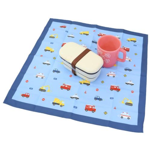 ランチーフ ランチクロス3枚組 働く車 新入学 ニシオ 入園新学期準備雑貨