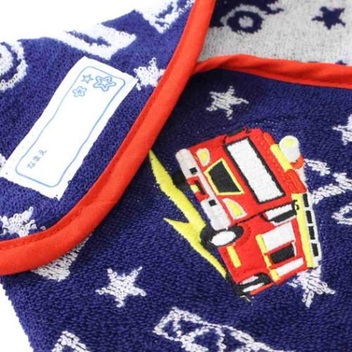 ループタオル ふんわり甘撚りループ付タオル 消防車 新入学 ニシオ 入園新学期準備雑貨