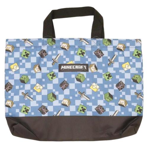 お稽古かばん レッスンバッグ Minecraft マインクラフト ブルー 新入学 ニシオ 新学期準備雑貨