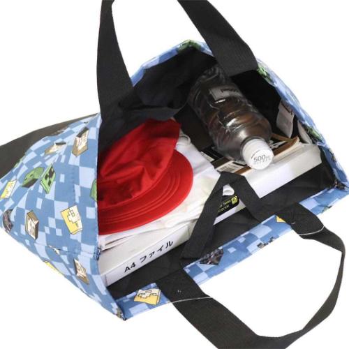 お稽古かばん レッスンバッグ Minecraft マインクラフト ブルー 新入学 ニシオ 新学期準備雑貨