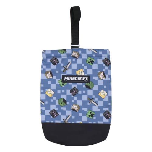 体育館靴入れ シューズケース マインクラフト ブルー 新入学 ニシオ Minecraft