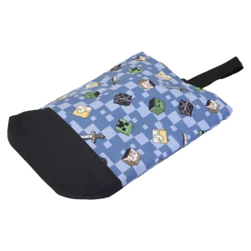 体育館靴入れ シューズケース マインクラフト ブルー 新入学 ニシオ Minecraft