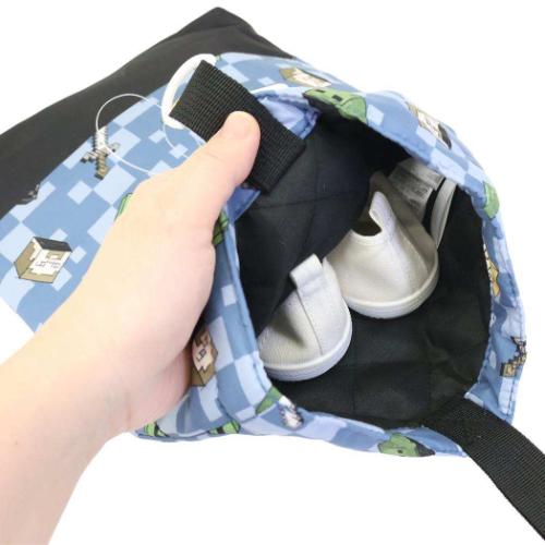 体育館靴入れ シューズケース マインクラフト ブルー 新入学 ニシオ Minecraft