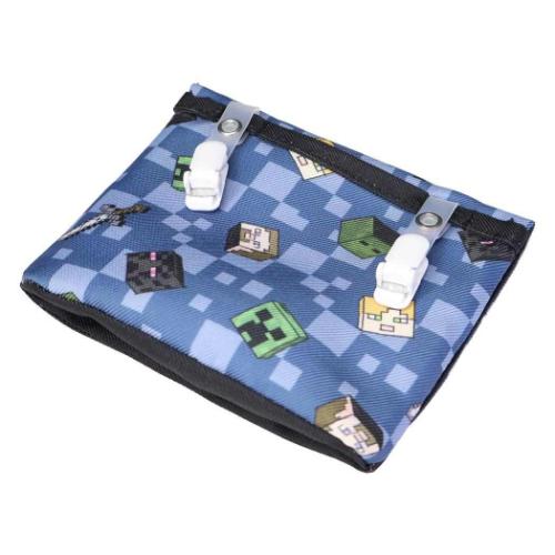 マインクラフト Minecraft ゲームキャラクター クリップポケット マルチポケットバッグ ブルー 新入学