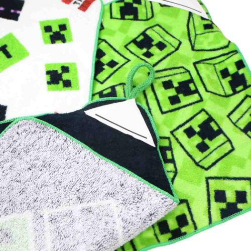 ループタオル ループ付きハンドタオル 3枚組 マインクラフト F8469YB 新入学 Minecraft ニシオ 新学期準備雑貨