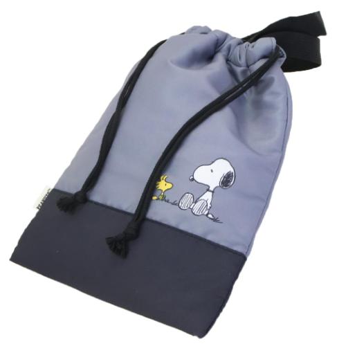 シューズケース シューズバッグ ピーナッツ スヌーピー ブラック 新入学 ニシオ