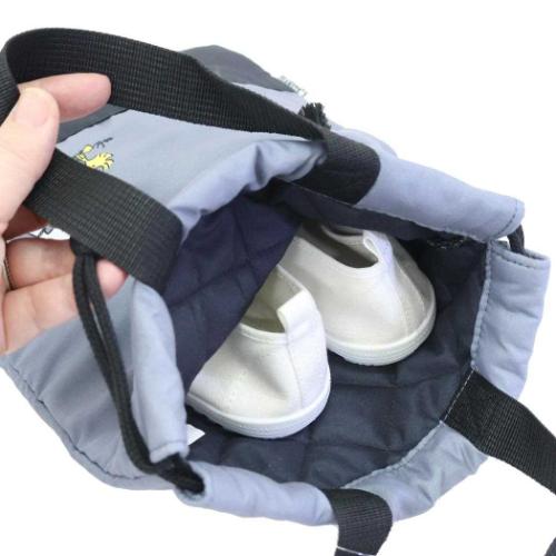 シューズケース シューズバッグ ピーナッツ スヌーピー ブラック 新入学 ニシオ