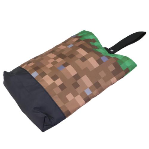 シューズバッグ シールデコシューズケース Minecraft マインクラフト 新入学 ニシオ
