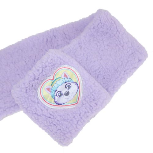 ウォーマー雑貨 パウパトロール マフラー ラベンダー ワンポイント ニシオ 防寒対策 キッズ 子ども