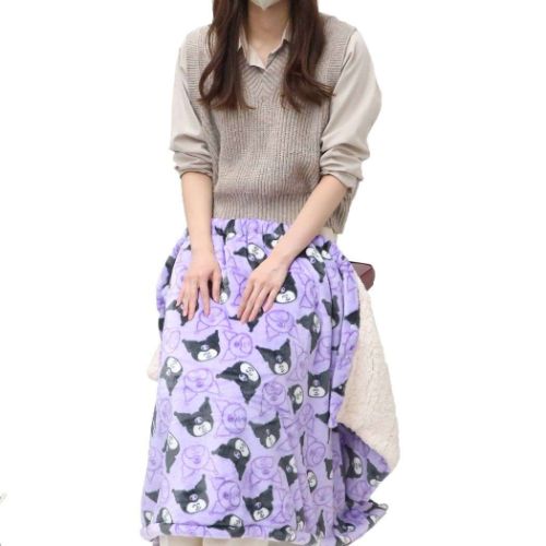 ひざ掛け 巻きブランケット サンリオ ポムポムプリン おえかきさんxさんりおきゃらくたーず ニシオ ウォーマー雑貨 防寒対策 巻きスカート キャラクター