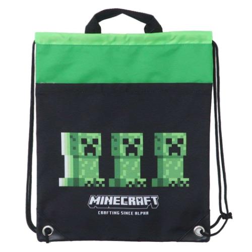 マインクラフト Minecraft ゲームキャラクター プールバッグ ナップサックビーチバッグ ブラック｜cinemacollection