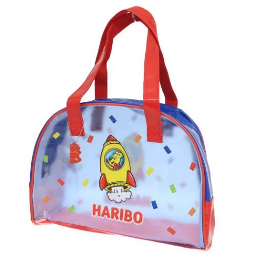 プールバッグ ボストンビーチバッグ HARIBO ブルー お菓子パッケージ ニシオ 海プール サマーレジャー用品
