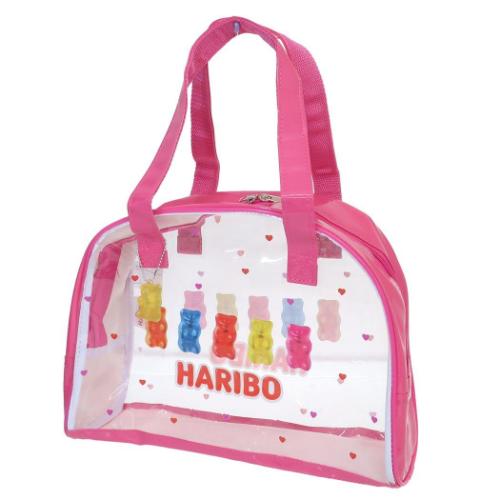 ボストンビーチバッグ プールバッグ HARIBO ピンク ニシオ お菓子パッケージ 海プール サマーレジャー用品 キャラクター