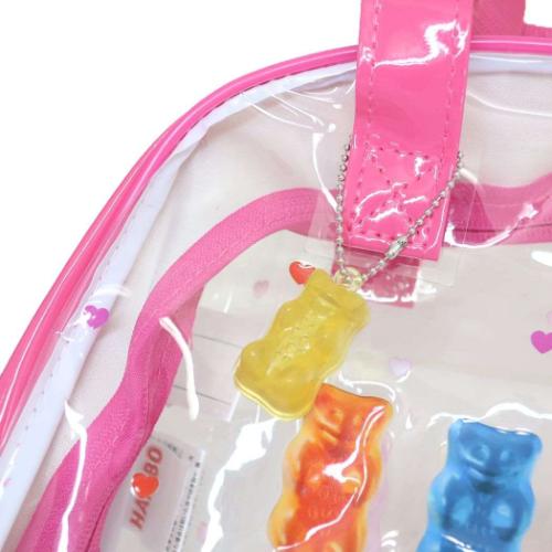 ボストンビーチバッグ プールバッグ HARIBO ピンク ニシオ お菓子パッケージ 海プール サマーレジャー用品 キャラクター