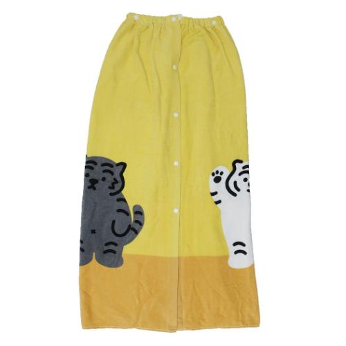 巻きタオル100cm ラップタオル MUZIK TIGER ムジークタイガー MTG-MT100-2402 ニシオ サマー レジャー用品 海 プール 着替えタオル キャラクター