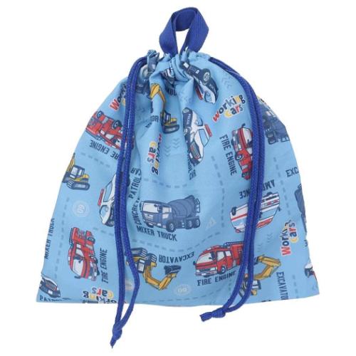 巾着袋 ジャージケース 巾着L くるま 新入学 ニシオ