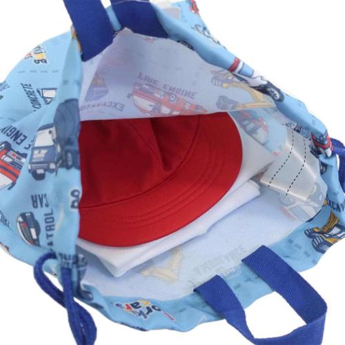 巾着袋 ジャージケース 巾着L くるま 新入学 ニシオ