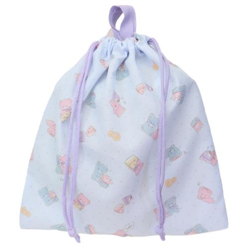 巾着袋 ジャージケース 巾着L くま 新入学 ニシオ