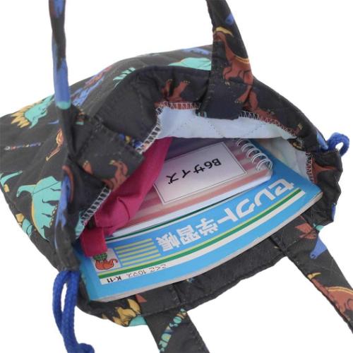 巾着袋 キルトミニ巾着 キルト巾着 恐竜 新入学 ニシオ