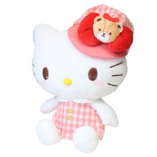 ハローキティ ギンガム キャスケット ぬいぐるみ M サンリオ キャラクター 爆買
