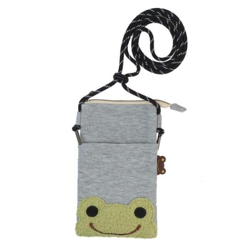かえるのピクルス キャラクター ショルダーバッグ ファスナーサコッシュ petit pickles 杢GY