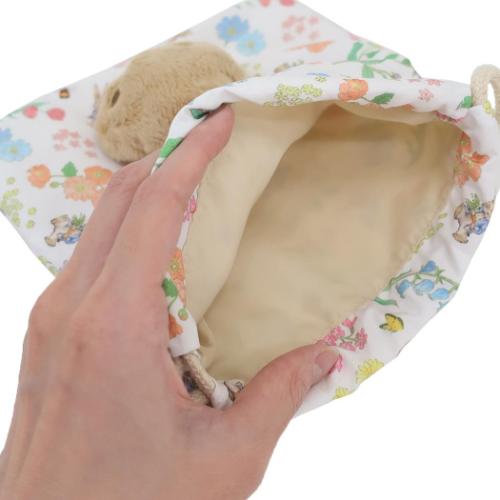 ピーターラビット（PETER RABBIT） ボアフェイス巾着 きんちゃくポーチ