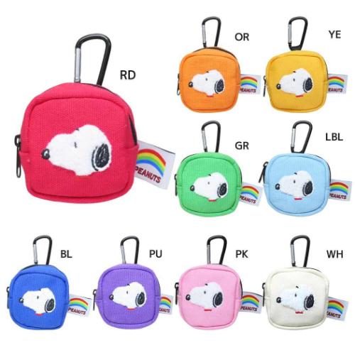 スヌーピー ピーナッツ キャラクター ミニポーチ カラビナミニポーチ カラフル