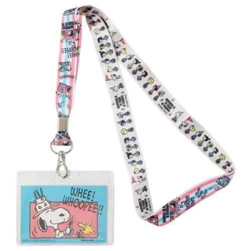 スヌーピー キャラクター カードホルダー 幅広ネックストラップ 75th ピーナッツ グッズ