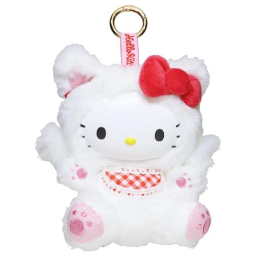 ハローキティ グッズ マスコット キャラクター 丸カラビナマスコット ファインフェイスキャット WH 爆買