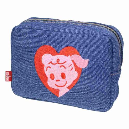 オサムグッズ デニムポーチ Osamu Goods コスメポーチ キャラクター EDWIN ジル 爆買