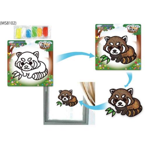 知育玩具 マジックねんど レッサーパンダ ノブカンパニー ぬり絵 マジック粘土