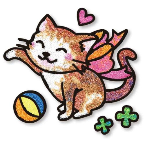 知育玩具 マジックねんど ネコ ねこ ノブカンパニー ぬり絵 マジック粘土