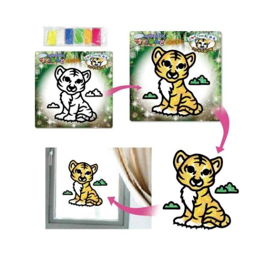 知育玩具 マジックねんど トラ ノブカンパニー ぬり絵 マジック粘土