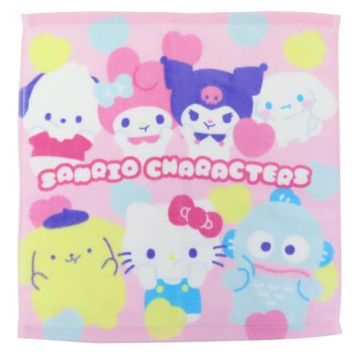 ハンドタオル サンリオキャラクターズ プリントウォッシュタオル ぷにきゅきゅ サンリオ 野村タオル
