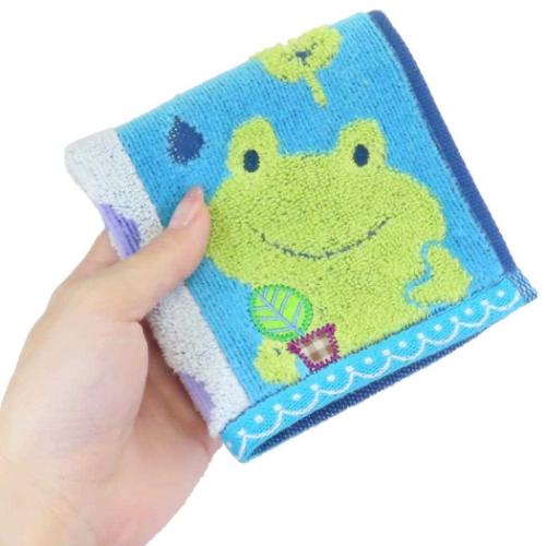 ミニタオル Fu re ru タオルチーフ ホイップクリーム カエル