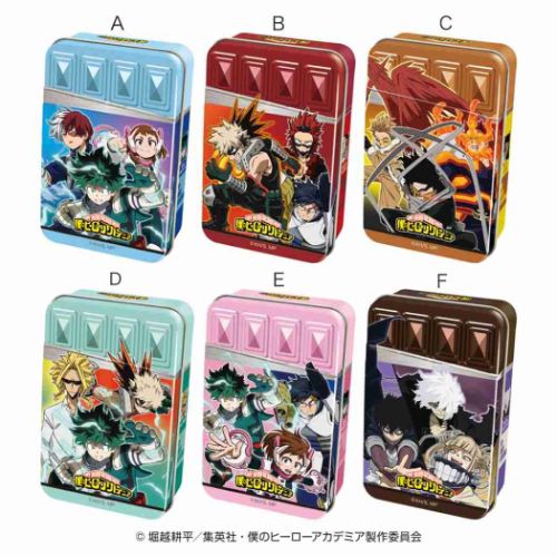 僕のヒーローアカデミア 缶バッジ 冬フェア バレンタイン 荼毘 お菓子 チョコレート ミニチョコ缶 バレンタイン 僕のヒーロー