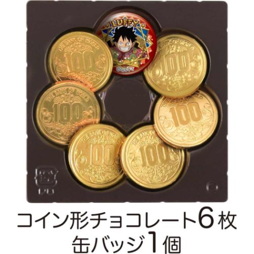 ワンピース 缶バッジ＆コインギフト 少年ジャンプ お菓子 チョコレート