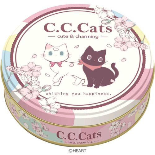 ゴーフレット缶 C.C.キャッツ ホワイトデー お菓子 ハート グッズ