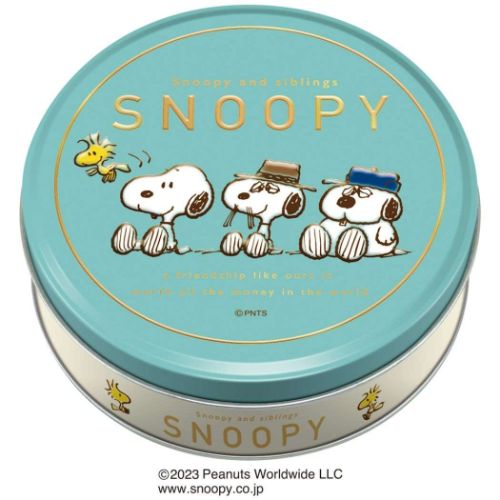 スイーツラウンド缶 ホワイトデー お菓子 スヌーピー ピーナッツ ハート バレンタイン お返し キャラクター
