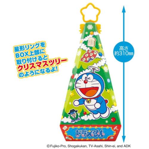 ドラえもん アニメキャラクター クリスマスお菓子 キラキラツリー形お菓子BOX