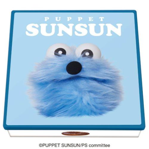 ホワイトデー お菓子 パペットスンスン クランチチョコ缶 PUPPET SUNSUN ハート